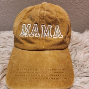 MaMa Hat womens size OS Mustard Yellow Adjustable Back